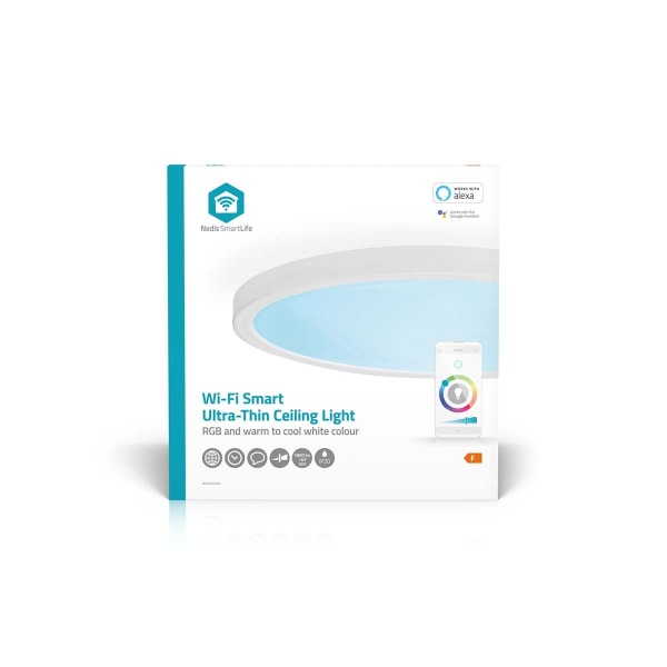 SmartLife Taklampa | Wi-Fi | RGB / Varm till cool vit | Rund | Diameter: 290 mm | 1800 lm | 2700 - 6500 K | IP20 | Energiklass: F | Android™ / IOS