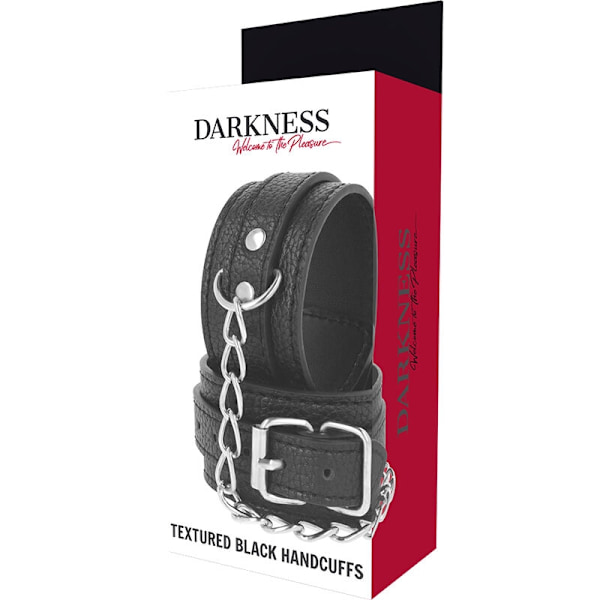 Darkness - sorte teksturerede læderhåndjern