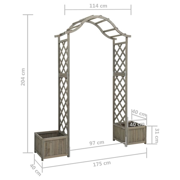 Pergola con grow box in legno massello di abete rosso