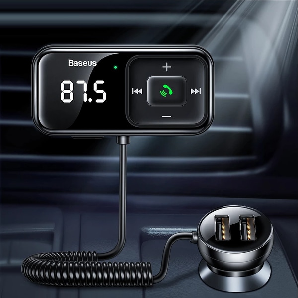 Trådløs Bluetooth FM-sender med oplader S-16 Overseas edition sort
