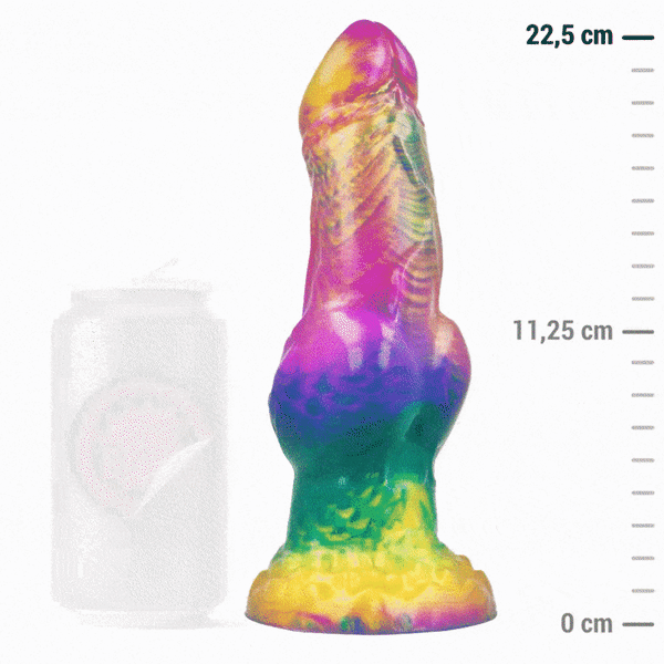 Epic - Iris dildo med regnbågestestiklar av njutning