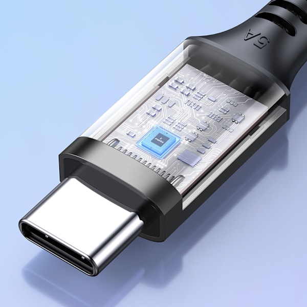 USB-C-kaapeli 100W 5A PD 480Mbps 3m harmaa