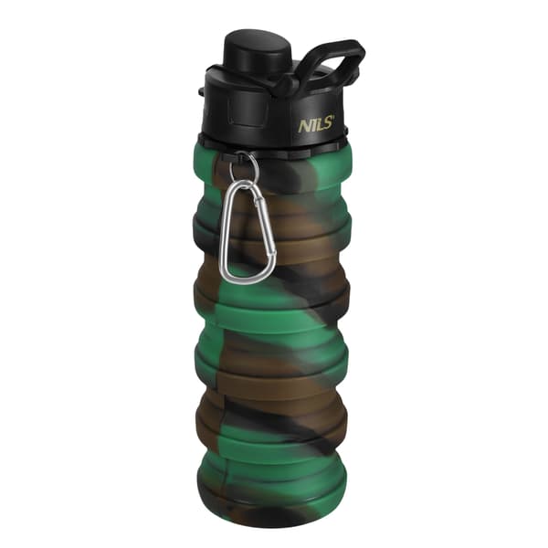Foldevandsflaske af silikone, 500 ml, grøn