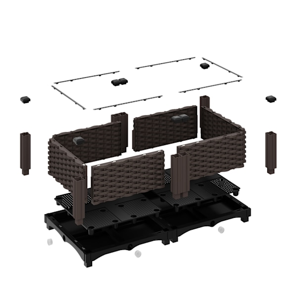 Plantekasse i rattan look