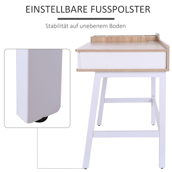 Skrivebord Med Opbevaringsrum Computer Skrivebord Kontorbord Alsidigt Med Skuffe Bred Bordplade