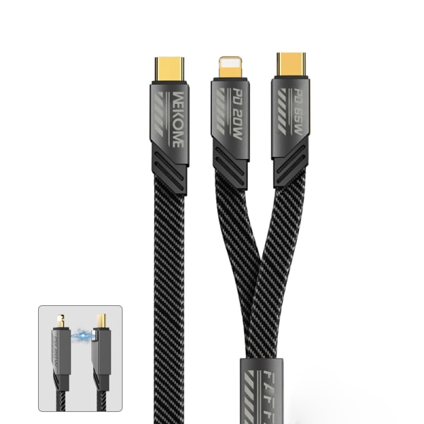 WEKOME WDC-189 Mecha Series - 2-i-1 USB-C till Lightning + USB-C