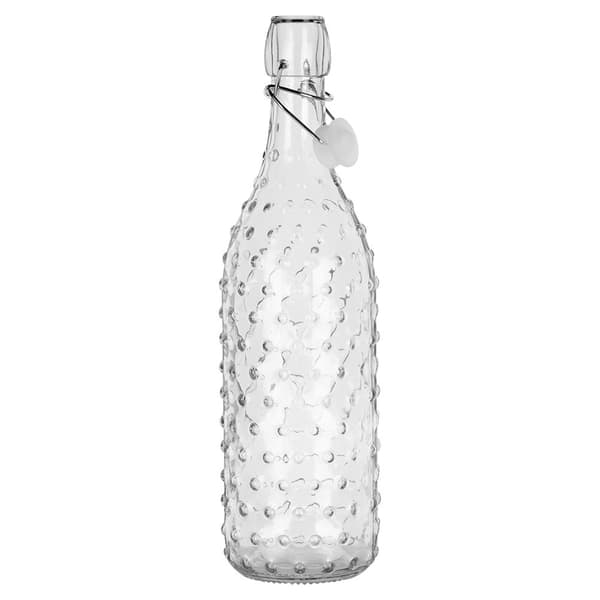 Flaska med clipsglas 1 l