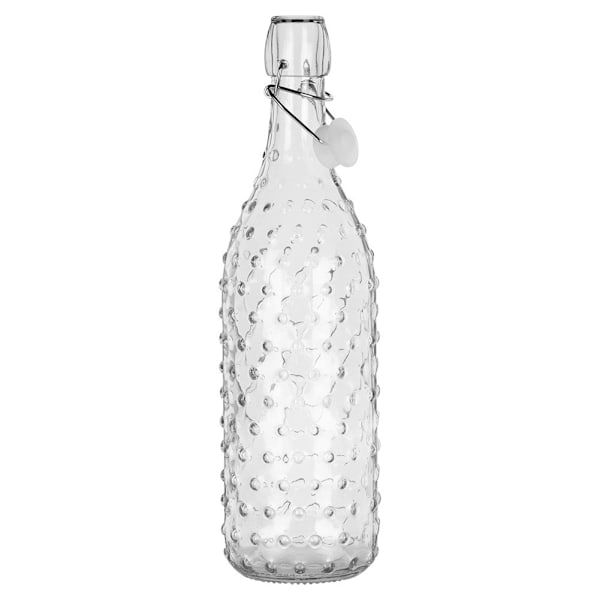 Flaske med clipsglas 1 l