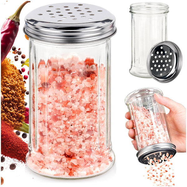 Krydderibeholder med si glas 350 ml