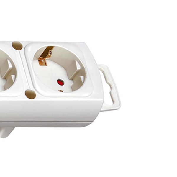 Jatkopistorasia Comfort-Line 6-Paikkaa 2.00 m Valkoinen - Suojakosketin TYPE F