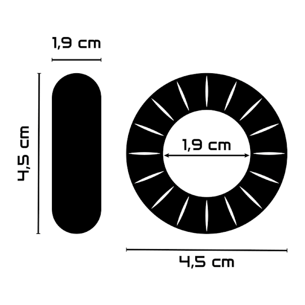 Powering - Supersmidig och motståndskraftig penisring 4,5 cm Pr07 svart