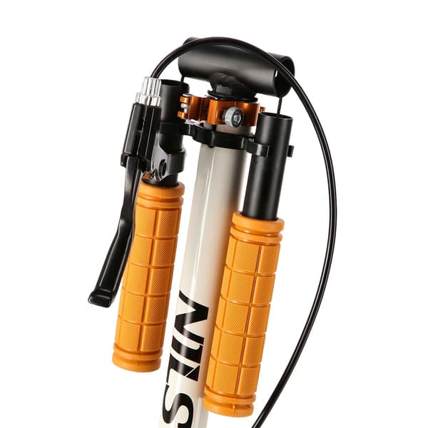 Vit-orange sparkcykel, justerbar höjd