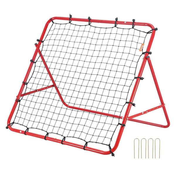 Fodboldreboundernet 99x99 cm, foldbar kickback-træner