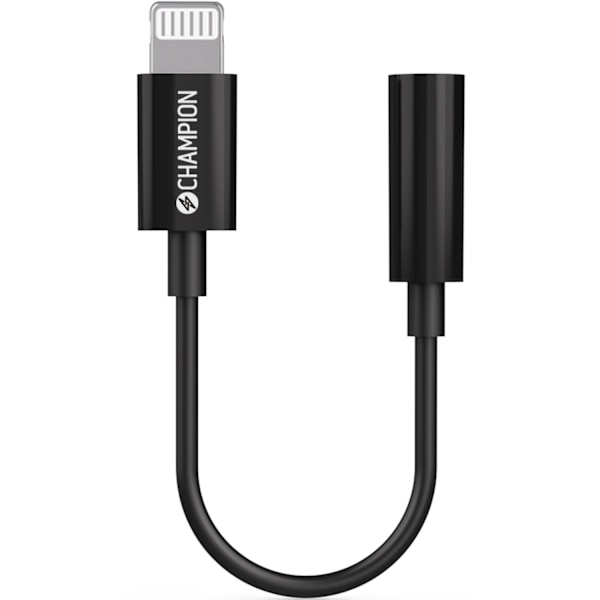 Lightning–3,5 mm:n sovitin, musta