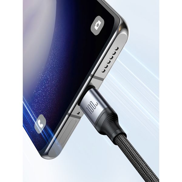 2in1 Speedy Series USB-C - 2x USB-C kabel 1,5m svart