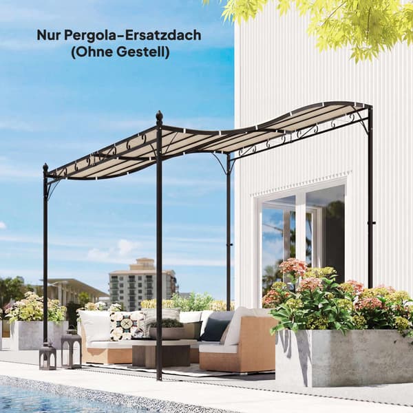 Pergola-reservtak, 3x3m, vattenavvisande polyester