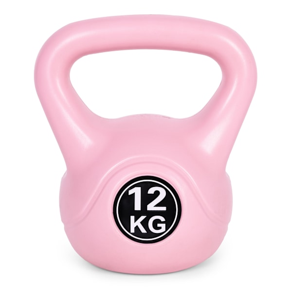Kahvakuula 12 kg harjoitteluun, käsipaino, painopallo, kuntokuorma, pinkki, ModernHome