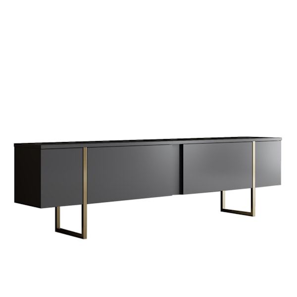 Olohuoneen kalustesetti Luxe Set - antrasiitti, kulta