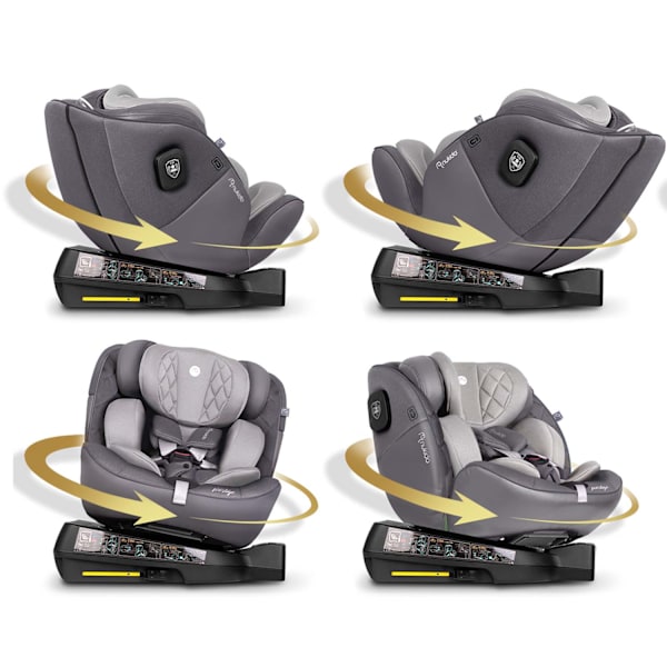 Nukido Prestige Line auton istuin harmaa 0-36kg ISOFIX