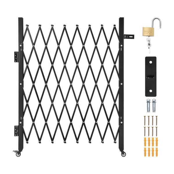 Infällbar vikbar säkerhetsgrind, stål, 170 x 131 cm