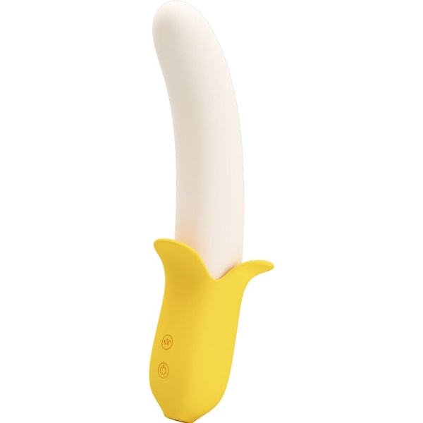 Pretty Love - Banana Geek Super Power 7 Vibrationer Upp&Ned Silikonsvart