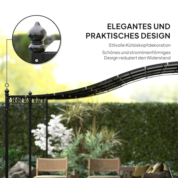 Påbyggnadspaviljong pergola med tak, vattenavvisande paviljongtak, fristående trädgårdspaviljong, uteplatspaviljongtak, solskydd för altan, trädgård,