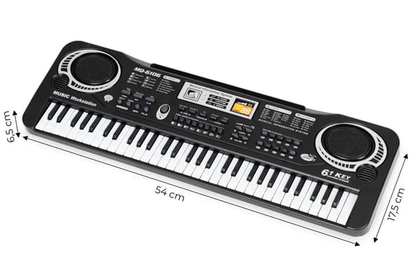 Elektrisk klaver keyboard med mikrofon til børn