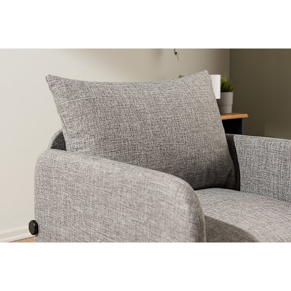 1-sits bäddsoffa Saga Single - ljusgrå