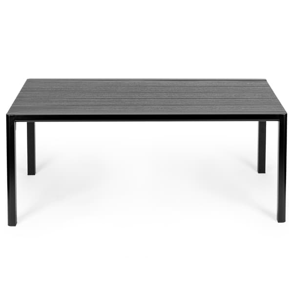 8-paikkainen polywood-puutarhapöytä, 180×90 cm, harmaa