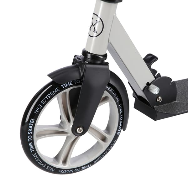 Grå sparkescooter, foldbar, justerbar i højden