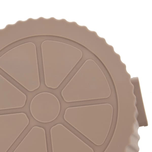 Silikoneforing til airfryer, genanvendelig, 23 cm, beige