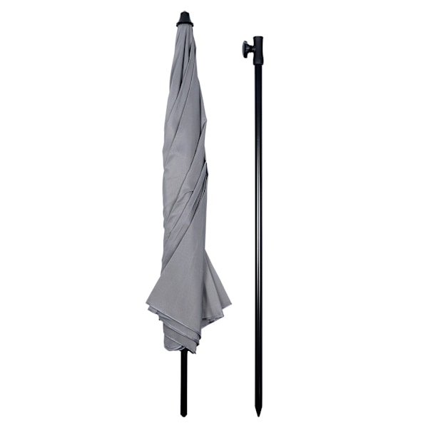 Haveparaply grå justerbar 185 cm