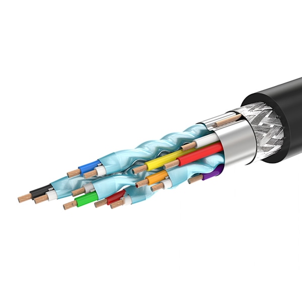 HDMI 4K kabel med vinklet stik, 2m, sort