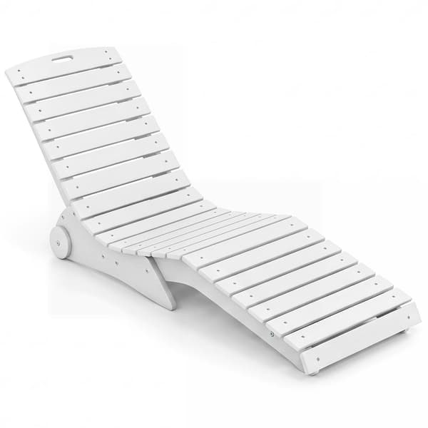 Ergonomisk HDPE poolstol med hjul – hvid