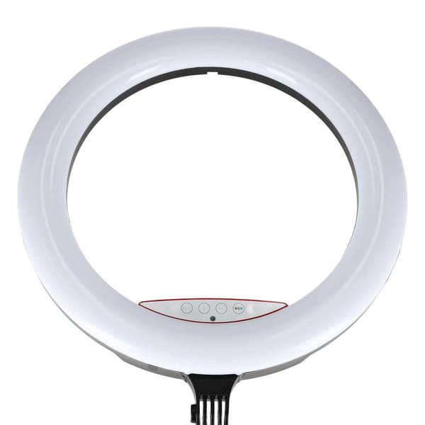 RGB LED-ringlys til selfies og videoer med stativ, 45 cm