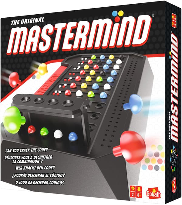 Mastermind-strategiapeli, 2 pelaajaa, 7+ vuotta