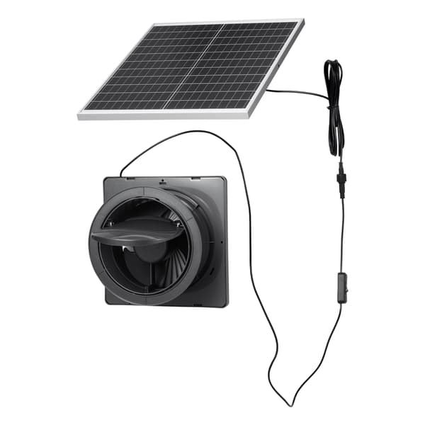 Soldriven frånluftsfläkt, 25W panel, 220 CFM