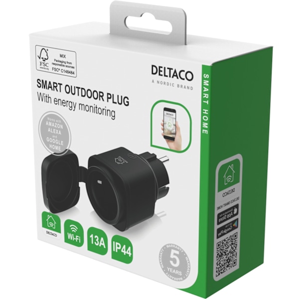 Deltaco SH-OP01 - fjärrstyrt uttag för utomhusbruk