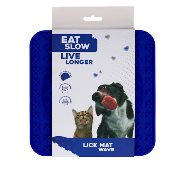 Ät Långsamt Lev Längre Lick Mat Wave Blue