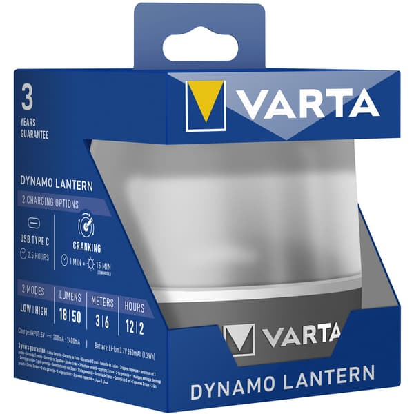 L10R Dynamo-lykta Vev + USB-C 18/50lm