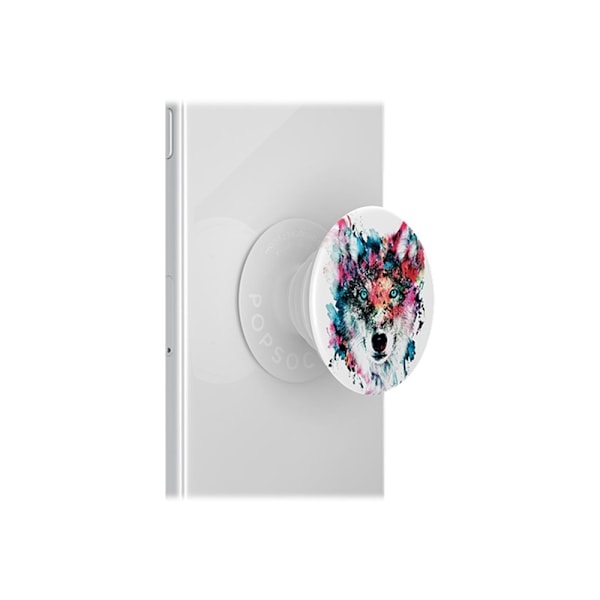 PopSockets Swappable PopGrip - Fingergreb/foldbart stativ til mobiltelefon - Wolf