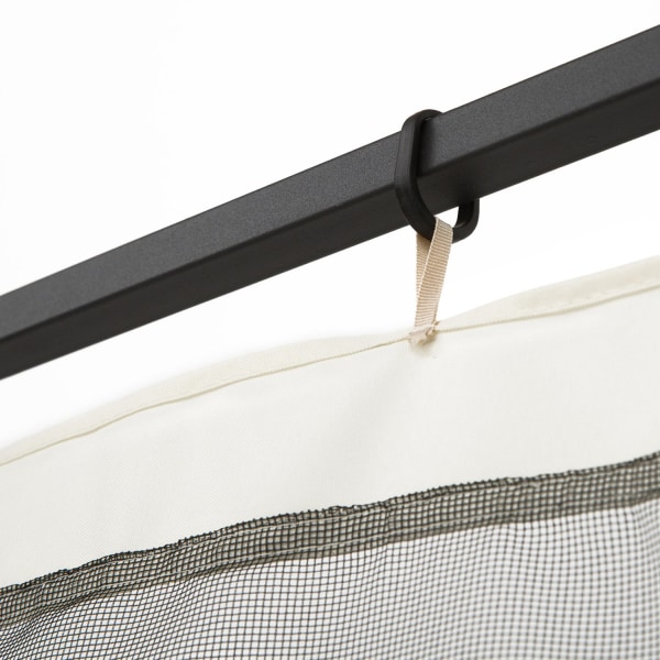 Myggenet 3X3 Gazebo 4 Sidepaneler Fly Net Zip Nylon Mesh Sort
