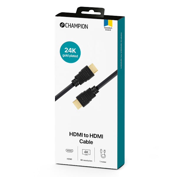 HDMI kabel Ha-Ha Sort 1,0m