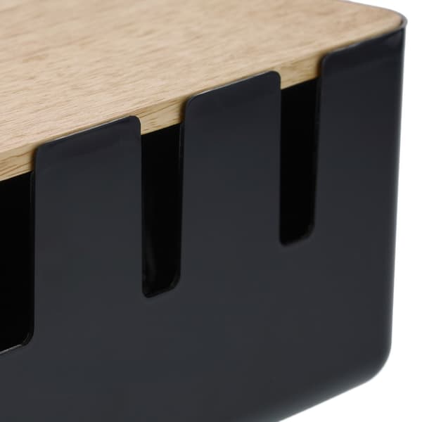 Kabelbox med trälock