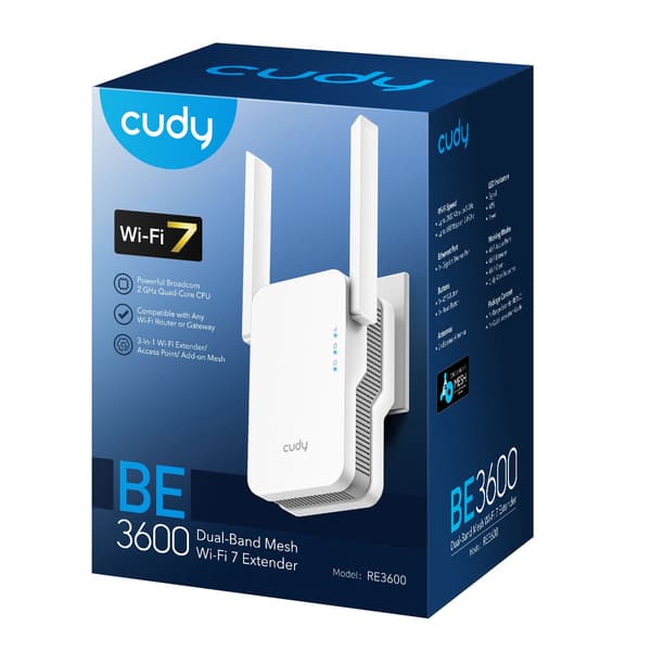 Wi-Fi 7 Repeater med Beamforming og Mesh-understøttelse