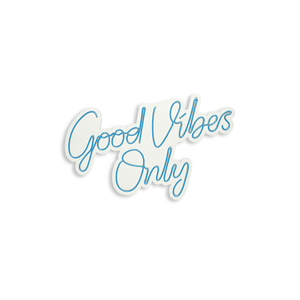 Dekorativ Plastic Led-belysning Good Vibes Only 2 - Blå