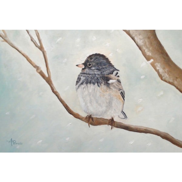 Snowbird In The Blizzard - 21x30 cm