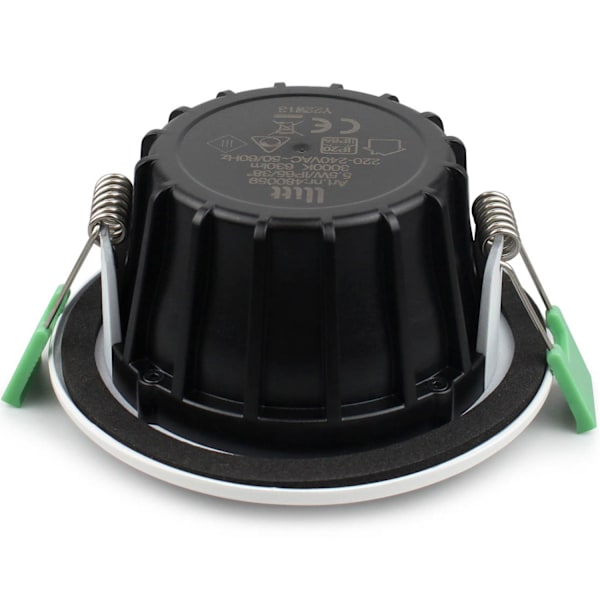 Lisa Dæmpbar forsænket downlight 3000K 600lm IP65 3-pak Hvid