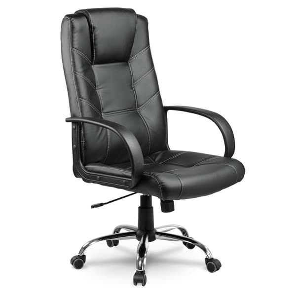 Ergonominen nahkainen työtuoli Sofotel EG-221, musta