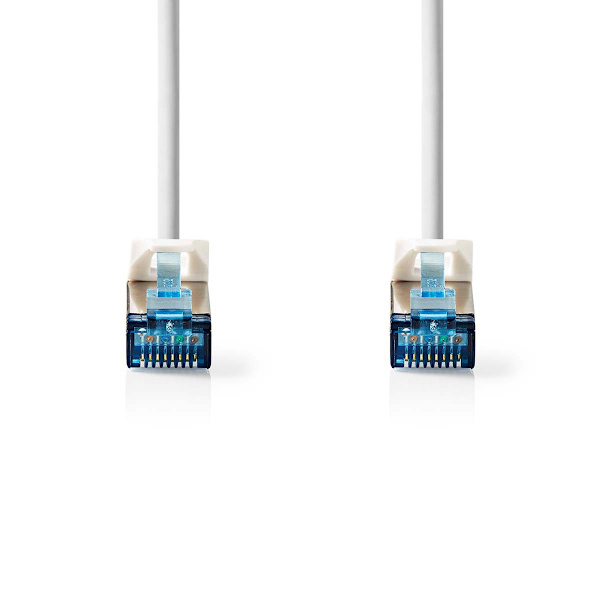 CAT6a nätverkskabel | S/FTP | RJ45 hane | RJ45 hane | 15.0 m | Snagless | Rund | LSZH | Grå | Label
